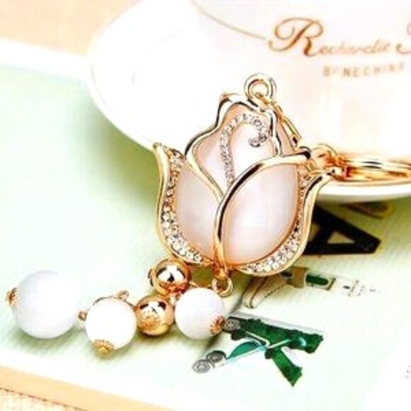 Handbags - Rose bag charm key chain